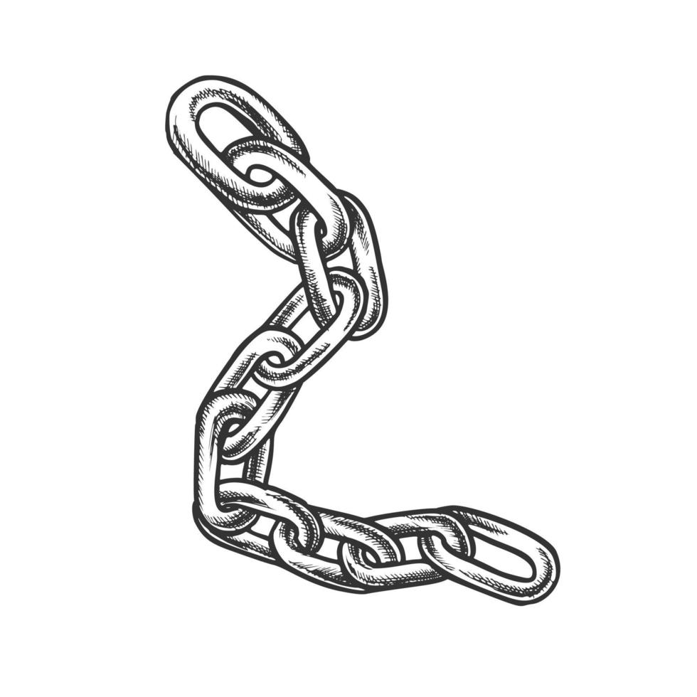 Steel Chain Protective Accessory Monochrome Vector