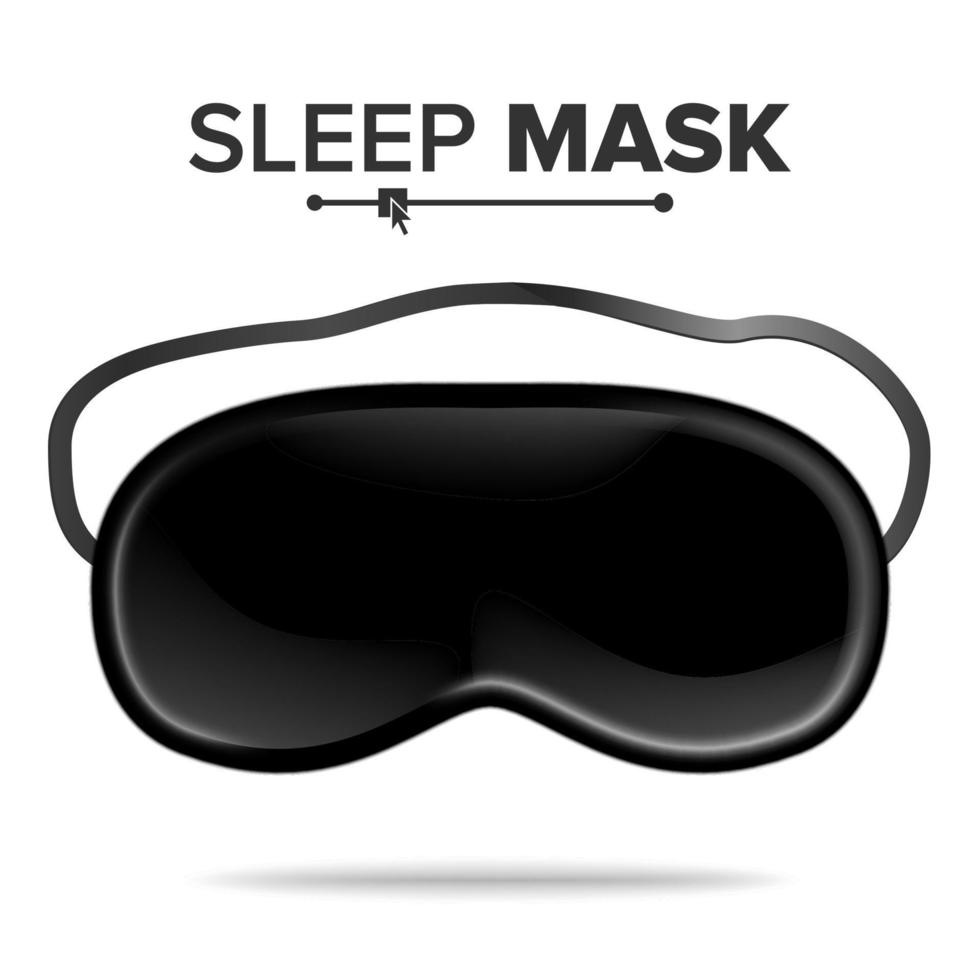 Sleep Mask Vector. Isolated Illustration Of Sleeping Mask Eyes. Help To Sleep Better vector