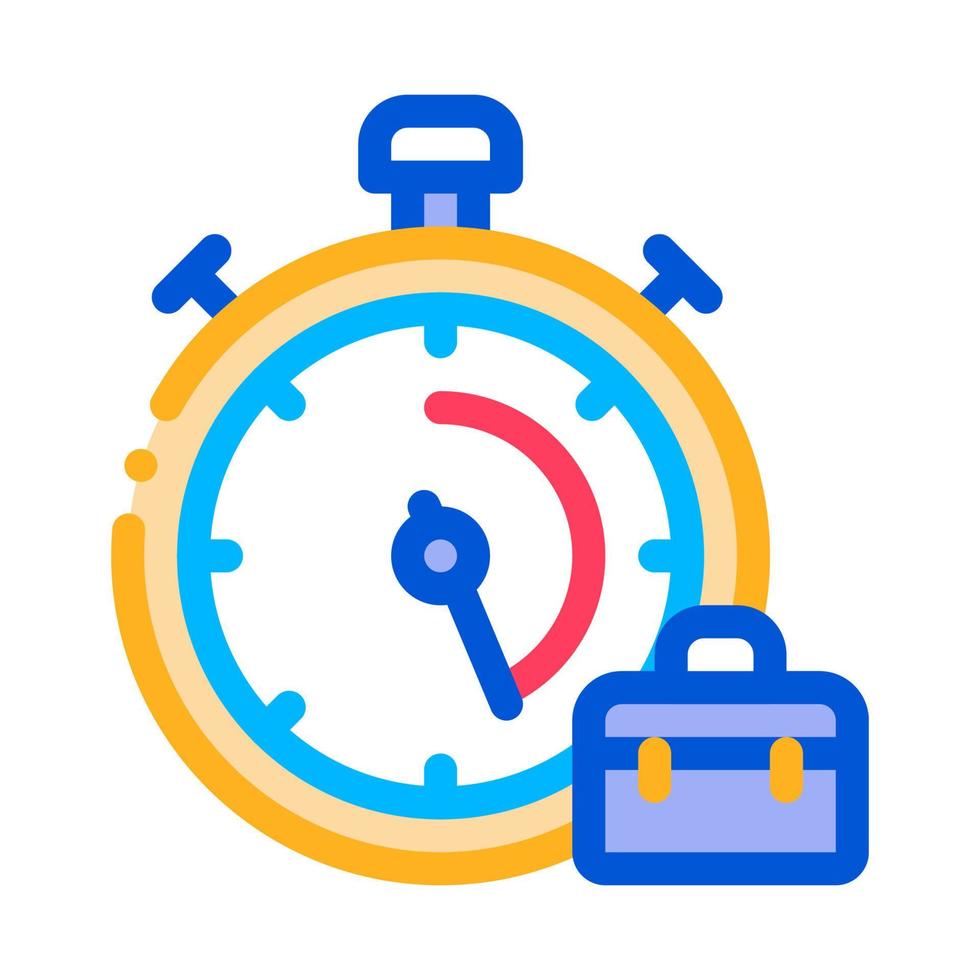 Stopwatch And Suitcase Agile Element Vector Icon