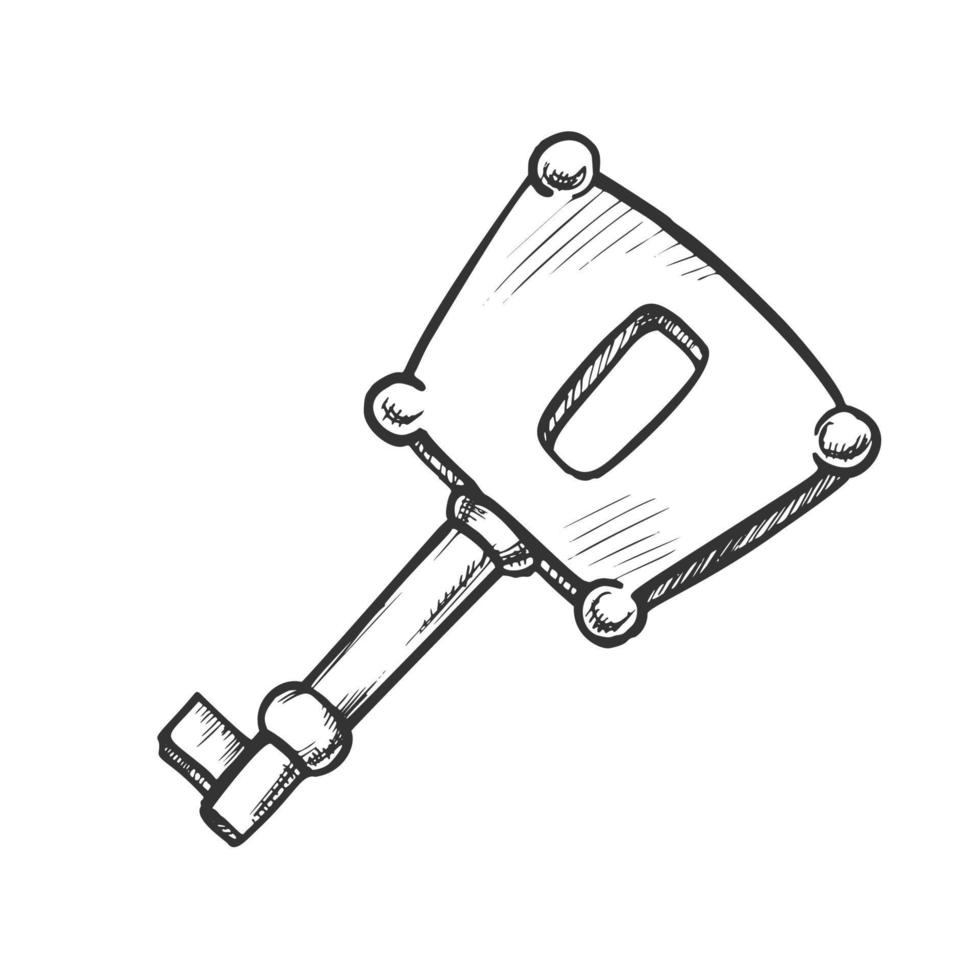 vector dibujado a mano de tinta de dispositivo de acceso antiguo clave