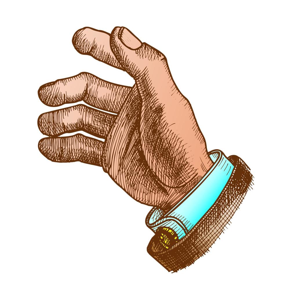 vector de color de gesto de mano de hombre de negocios