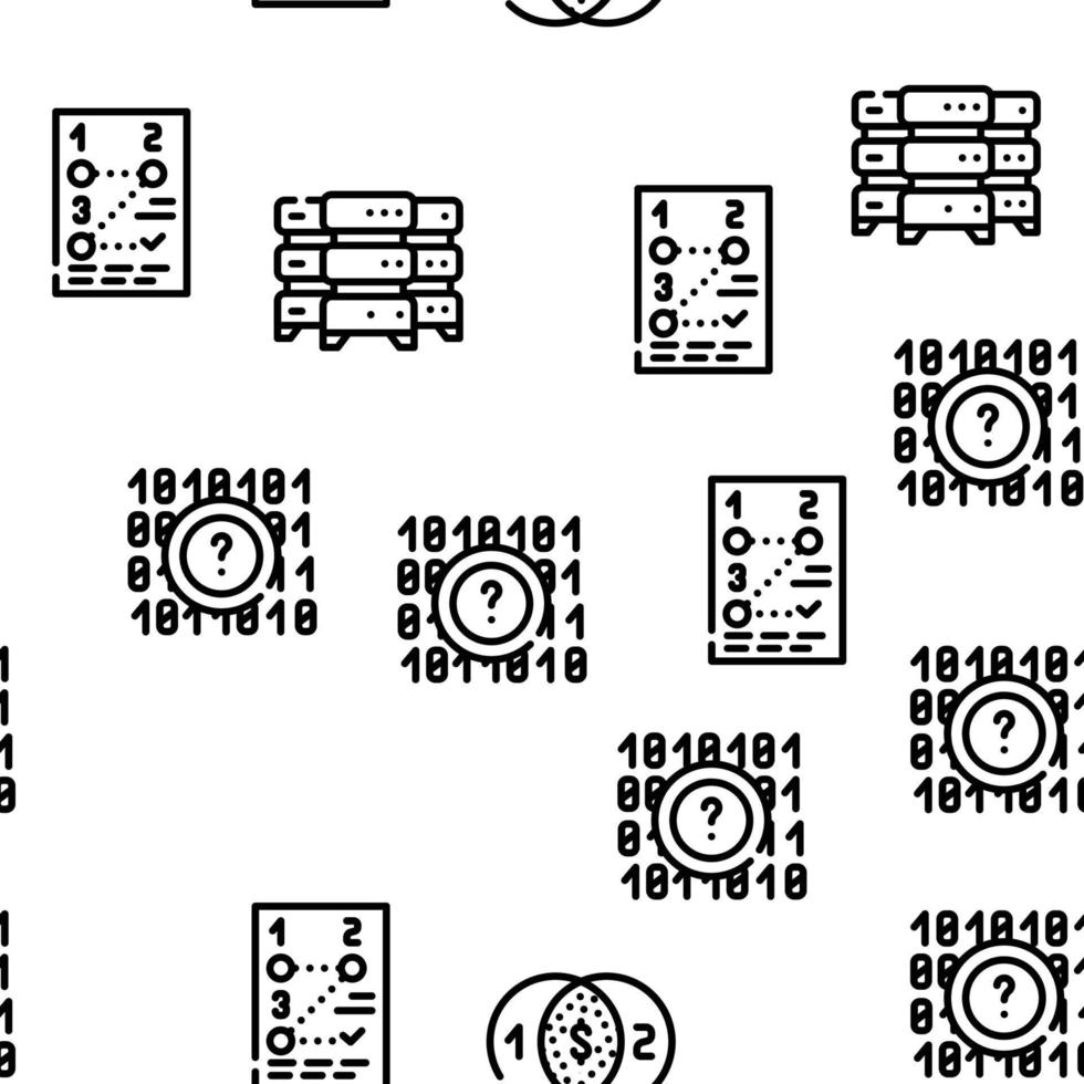 ciencia de datos innovar tecnología vector patrón sin costuras