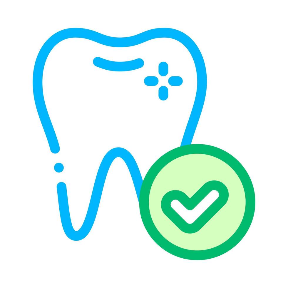 dentista estomatología diente sano vector icono