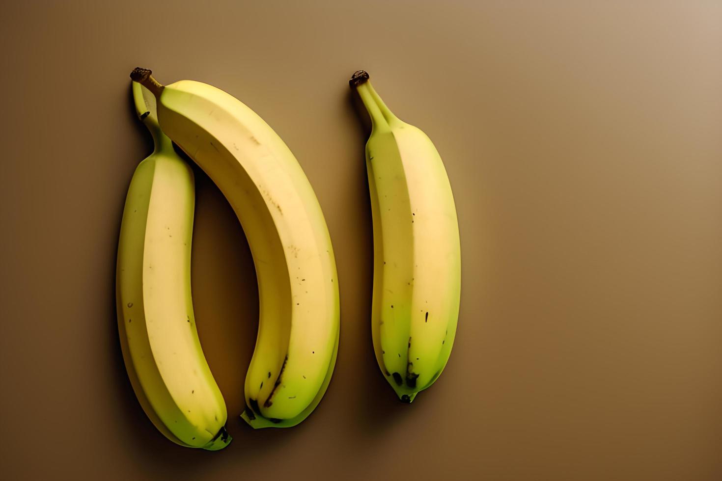 Fresh bananas top view photo