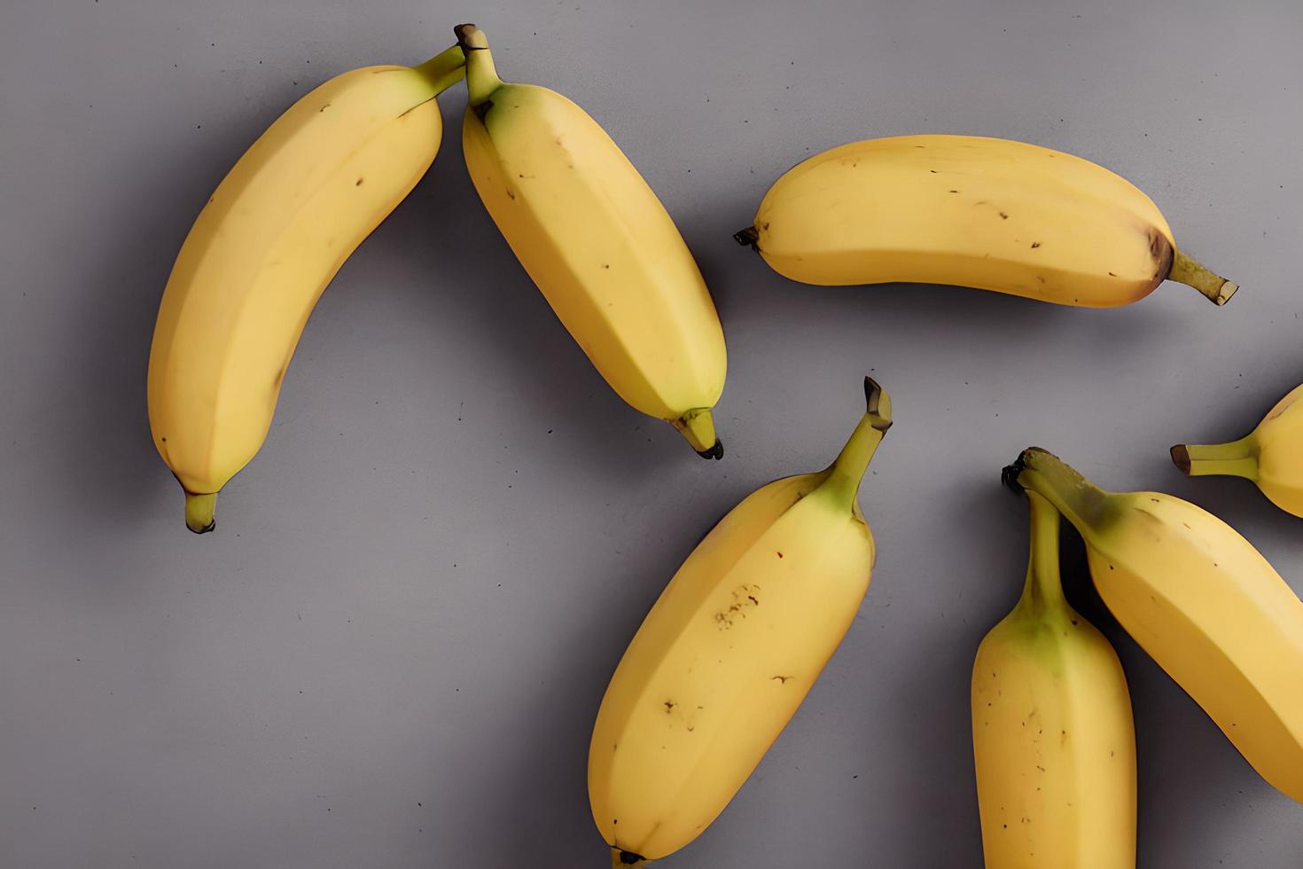 Fresh bananas top view photo