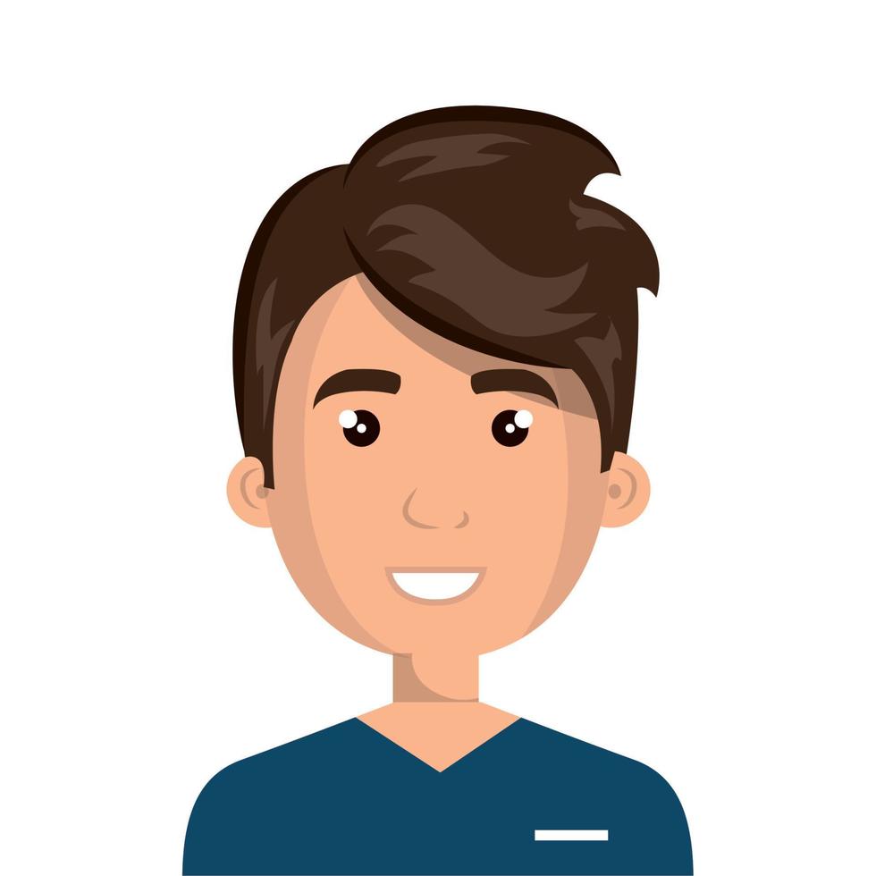 icono de personaje de avatar de paramédico masculino vector