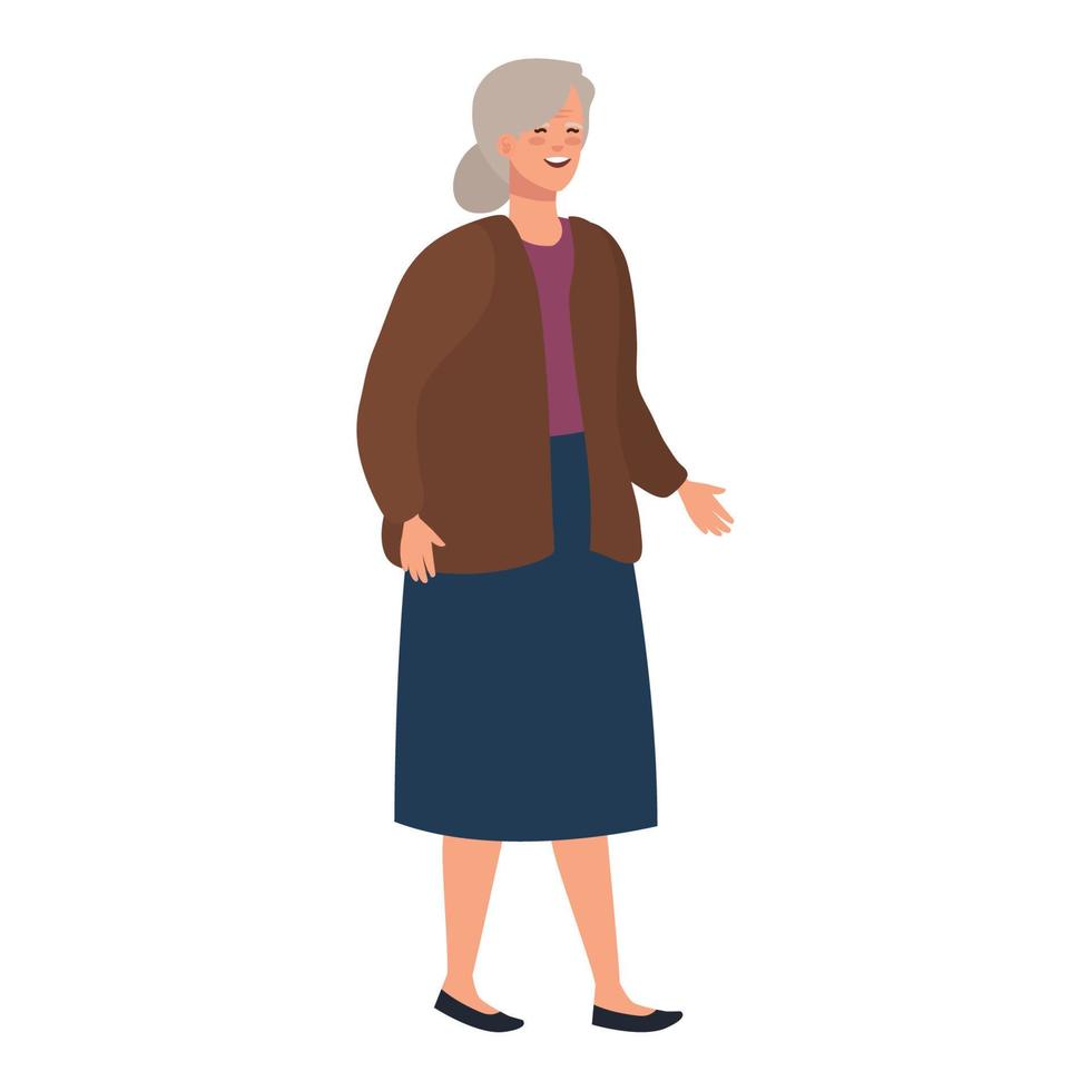 abuela avatar anciana diseño vectorial vector