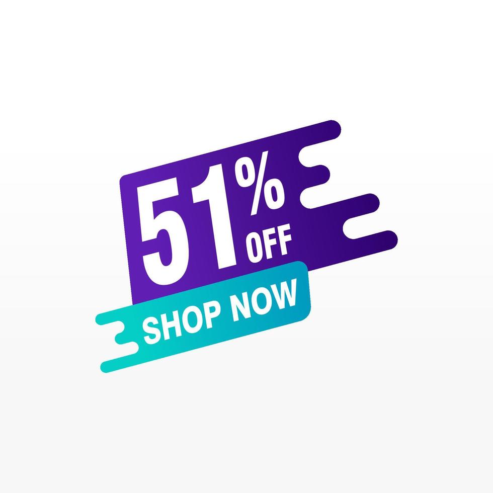 51 discount, Sales Vector badges for Labels, , Stickers, Banners, Tags, Web Stickers, New offer. Discount origami sign banner.