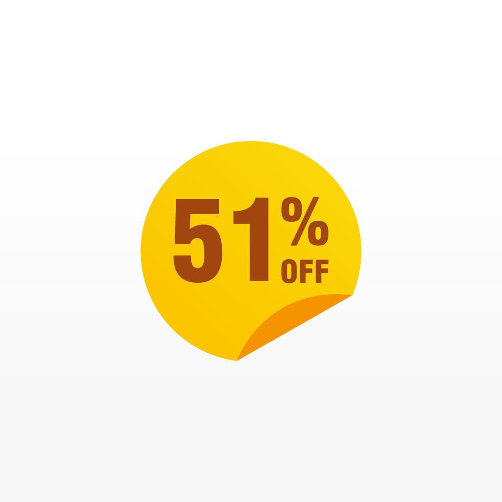 51 discount, Sales Vector badges for Labels, , Stickers, Banners, Tags, Web Stickers, New offer. Discount origami sign banner.