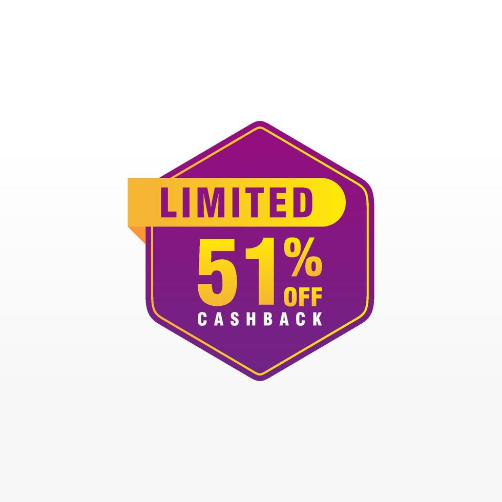 51 discount, Sales Vector badges for Labels, , Stickers, Banners, Tags, Web Stickers, New offer. Discount origami sign banner.