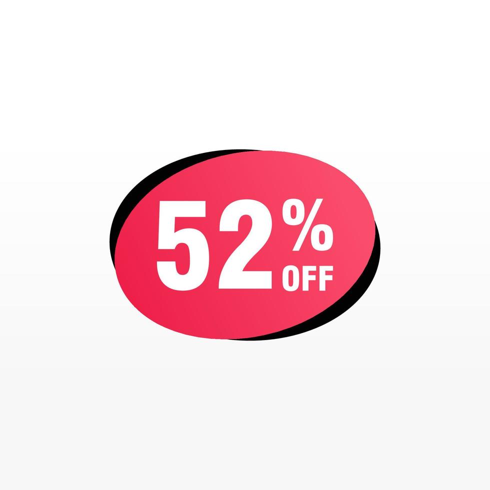 52 discount, Sales Vector badges for Labels, , Stickers, Banners, Tags, Web Stickers, New offer. Discount origami sign banner.