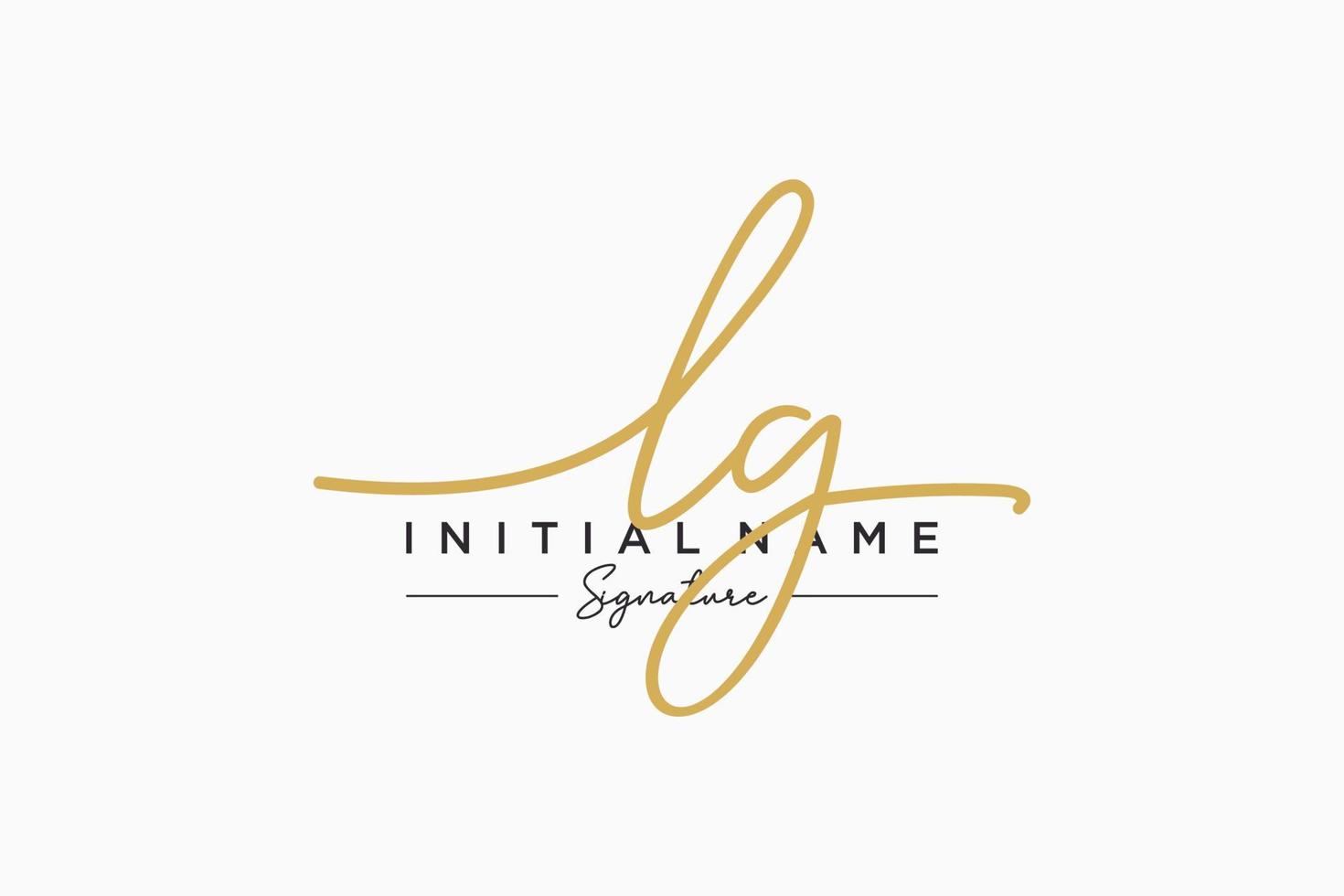 Initial LG signature logo template vector. Hand drawn Calligraphy ...