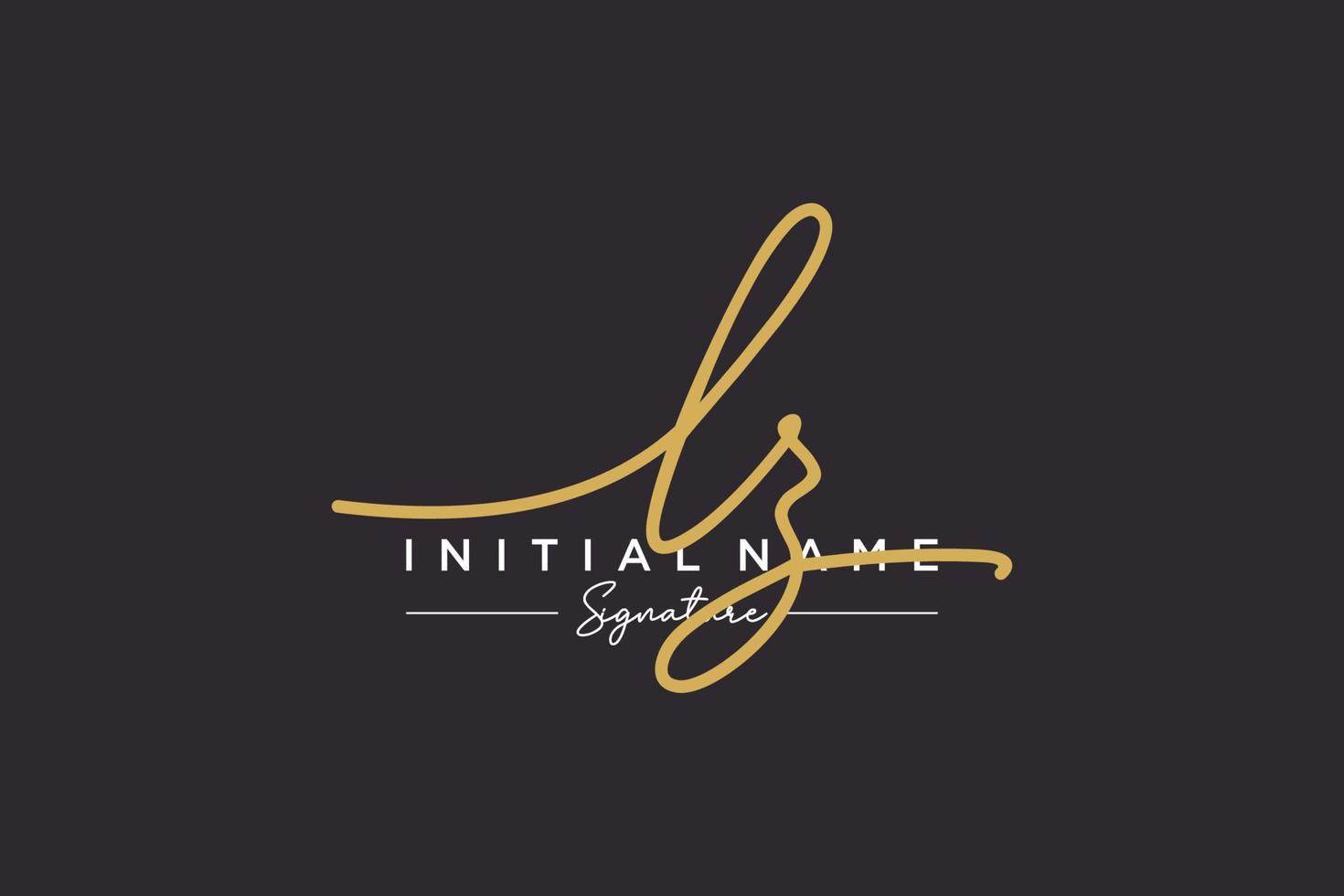 Initial LZ signature logo template vector. Hand drawn Calligraphy lettering Vector illustration.