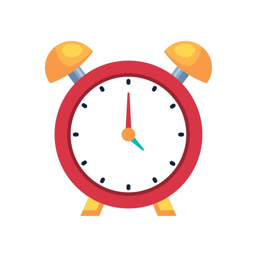 Isolated red clock vector design