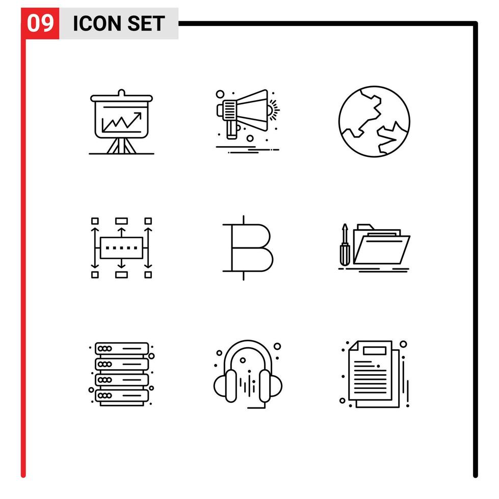 grupo de 9 esquemas modernos establecidos para elementos de diseño vectorial editables de flujo de trabajo comercial de notificación moderna de bitcoin vector