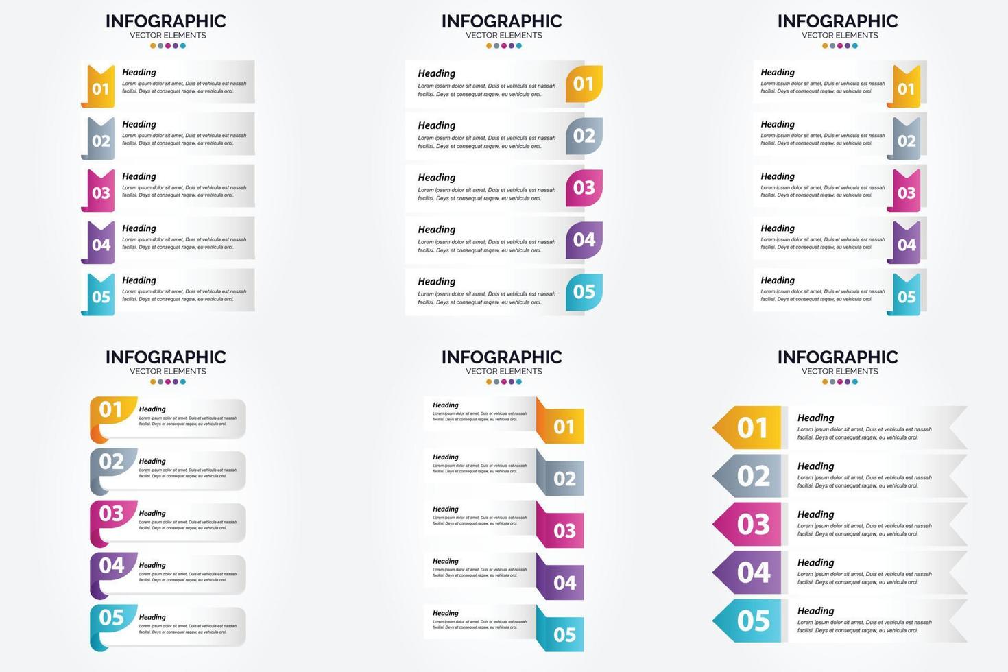 Bright and eye-catching vector illustration infographics set for advertising in brochures. flyers. and magazines.
