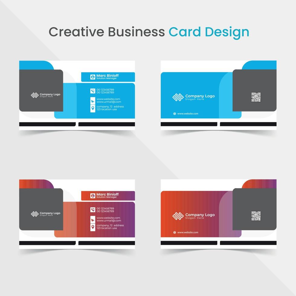 Modern creative business card template vector