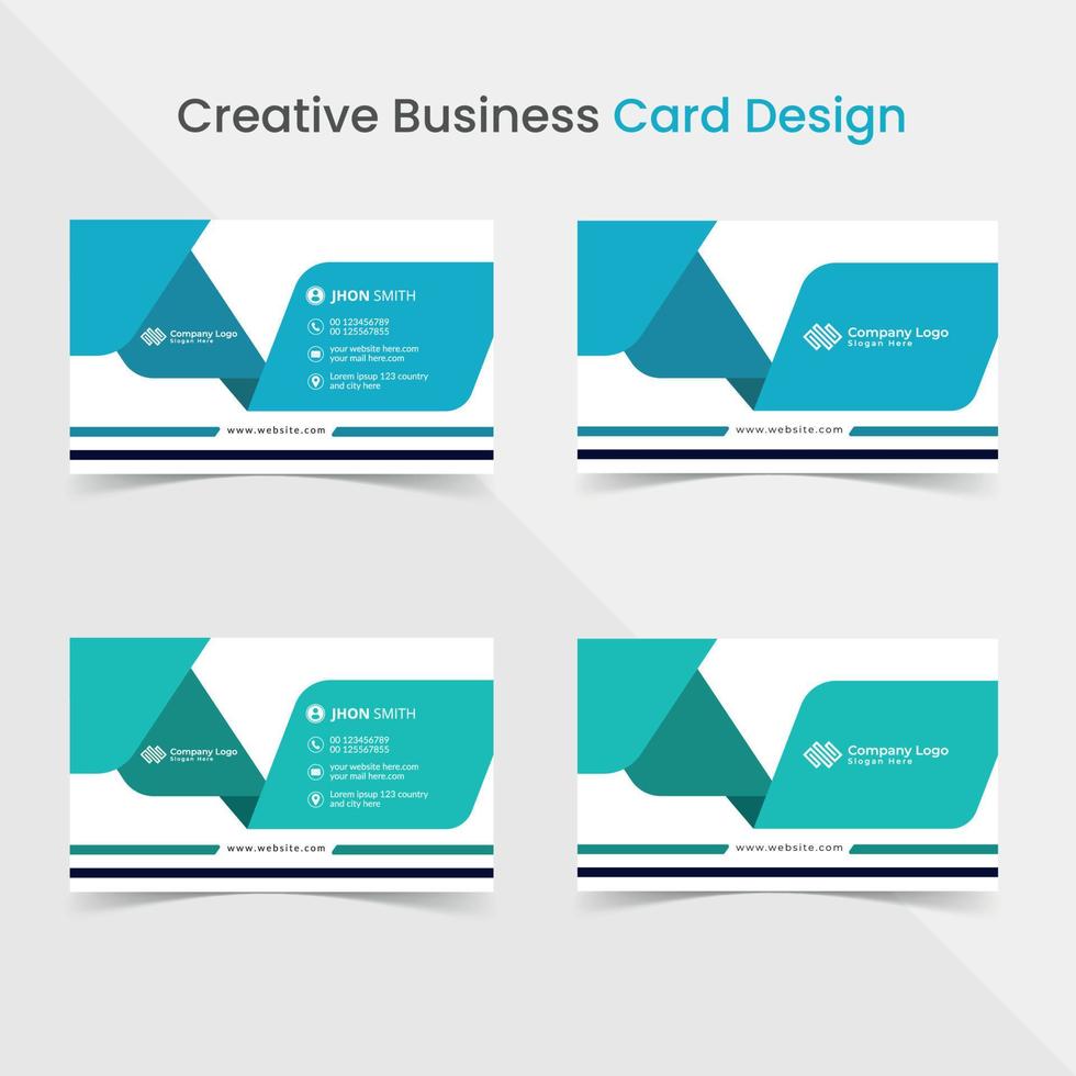 Modern business card design template vector