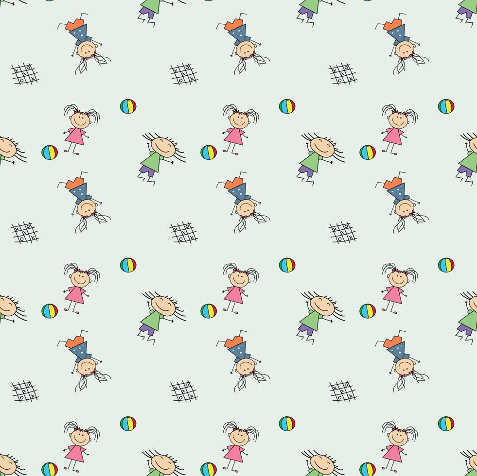 Funny drawing of dolls in a trendy style. Vector background, wallpaper, white background. Fashion wallpaper with drawings. Retro design. The face of the symbol. Vintage retro.