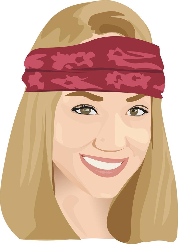gypsy girl smiling portrait vector