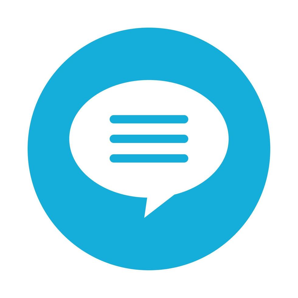 speech bubble icon, on white background vector