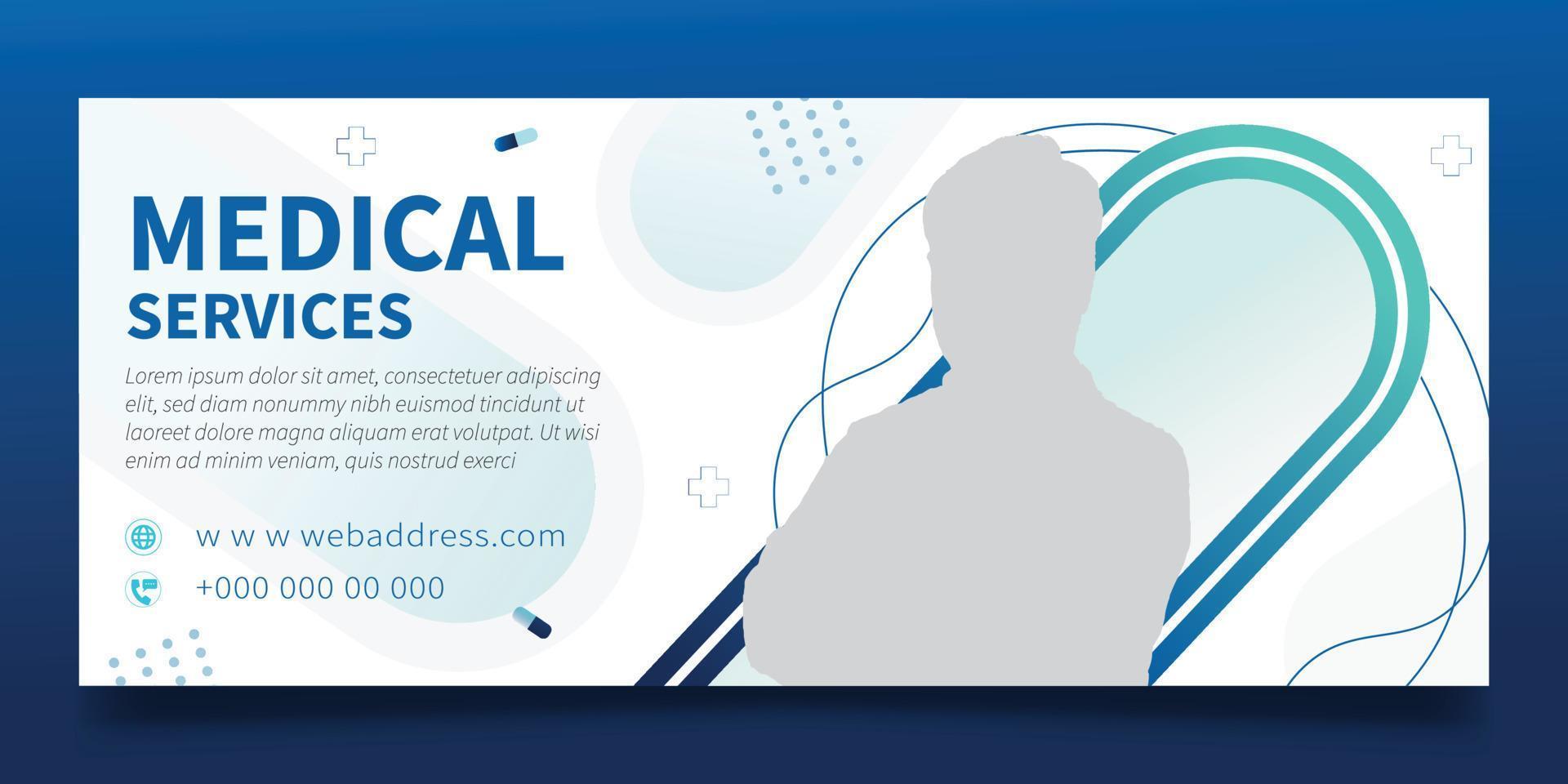 Medical web banner vector