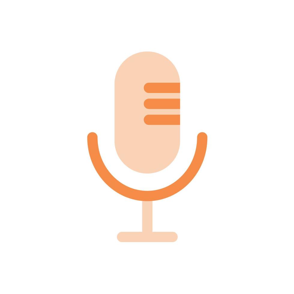 Microphone Icon Solid Two Tone vector