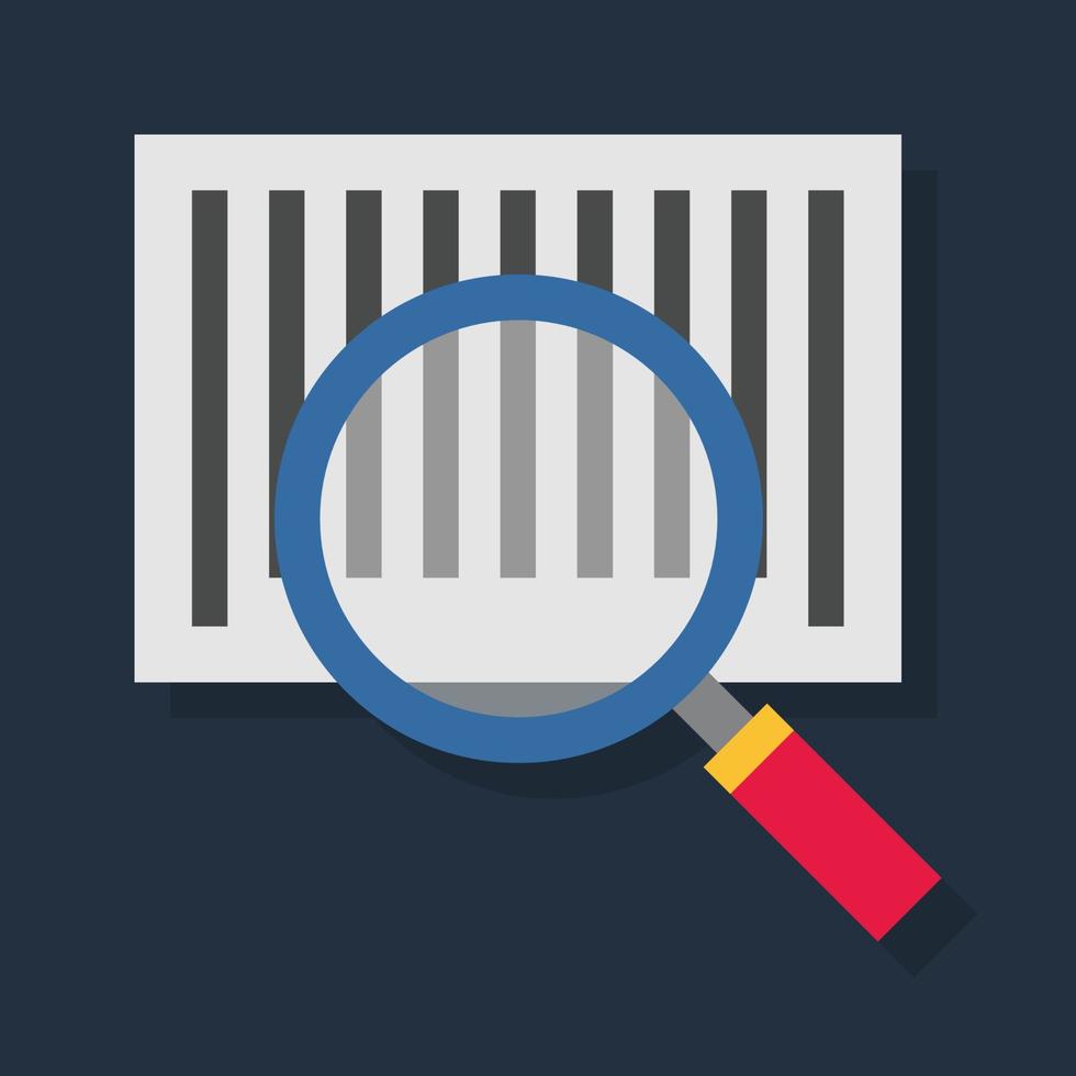 Barcode Scan - Flat color icon. vector