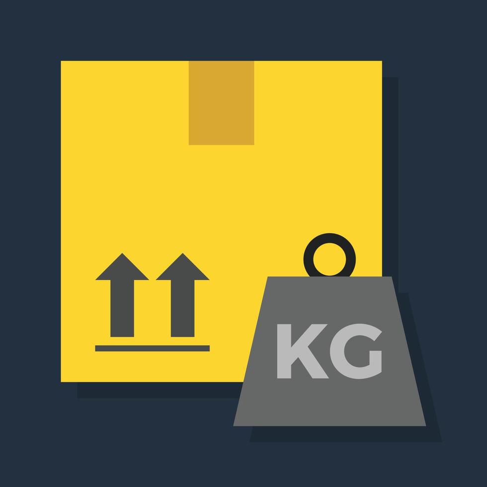 kilogramo - icono de color plano. vector