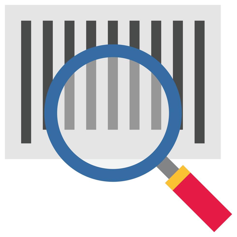 Barcode Scan - Flat color icon. vector
