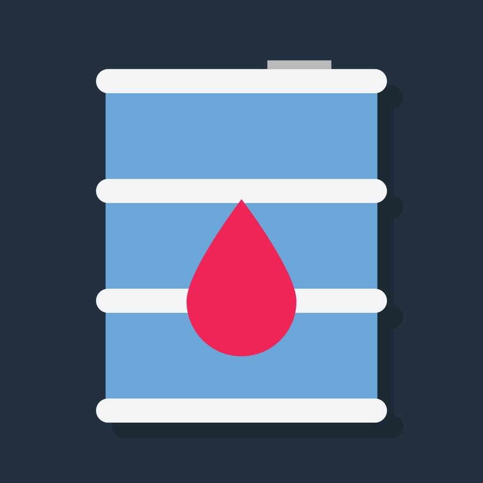 Oil Can - Flat color icon. vector