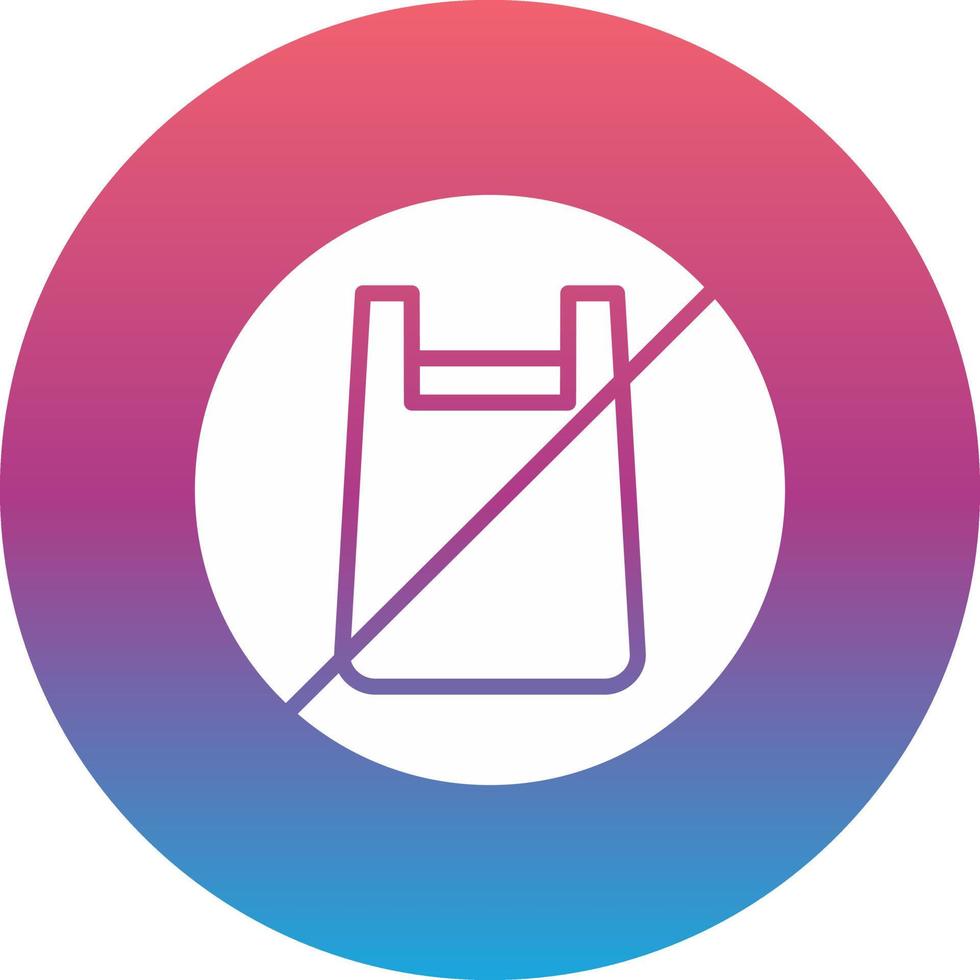 No Plastic Vector Icon