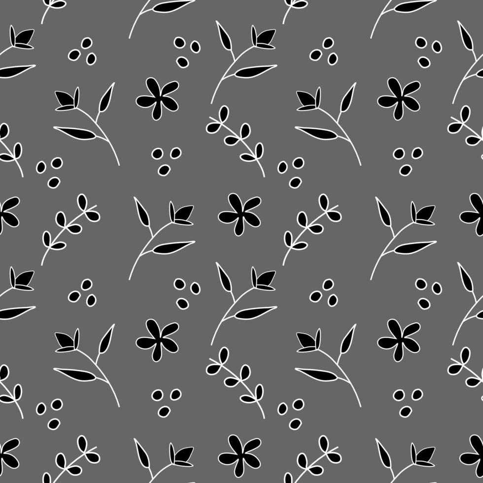 Seamless of Dark Floral Pattern vector