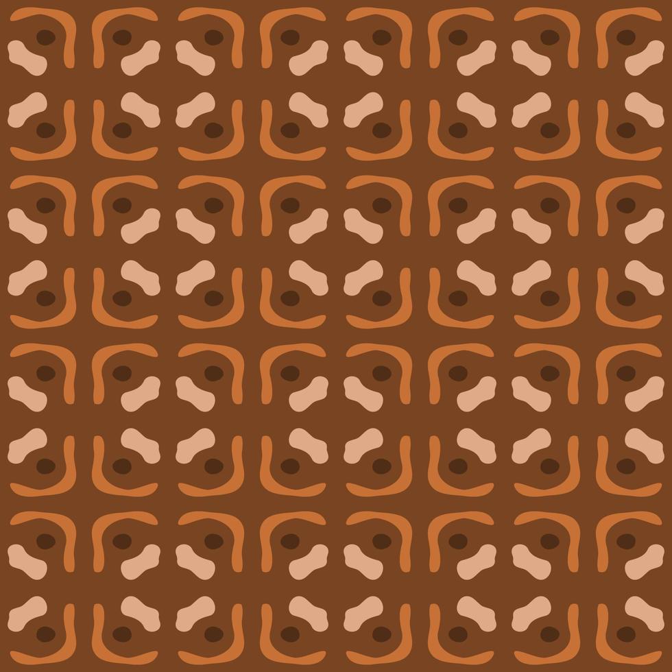 seamless, de, marrón, étnico, patrón vector