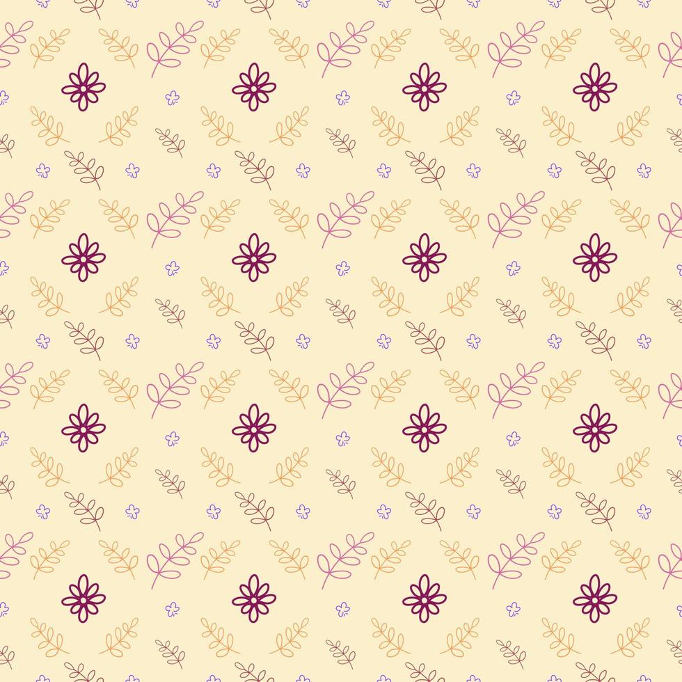 Seamless of Colorful Floral Pattern with Pastel Background vector