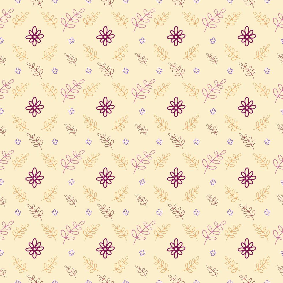 seamless, de, colorido, patrón floral, con, pastel, plano de fondo vector