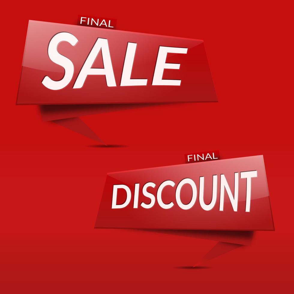 Final sale and discount advertisement banner template vector