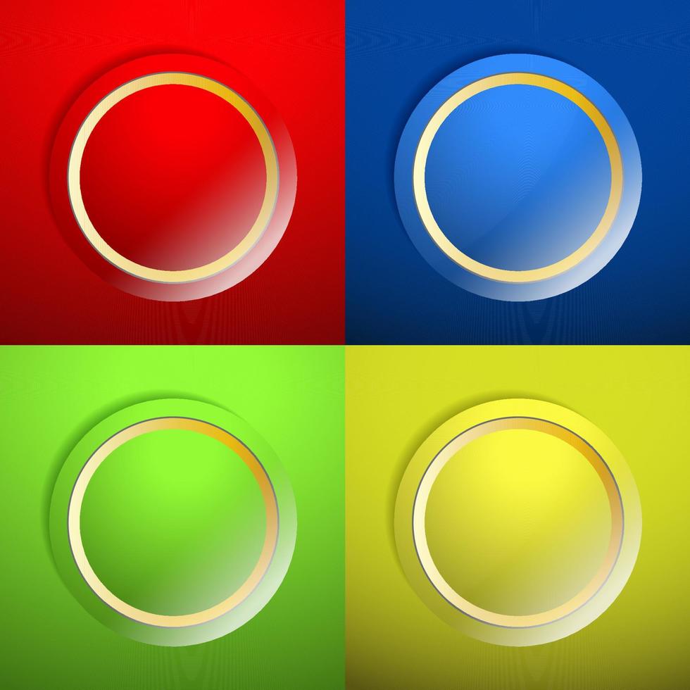blank round shape colors icon collection vector