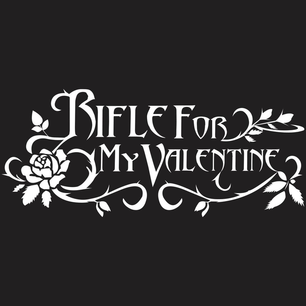 rifle para mi san valentin vector