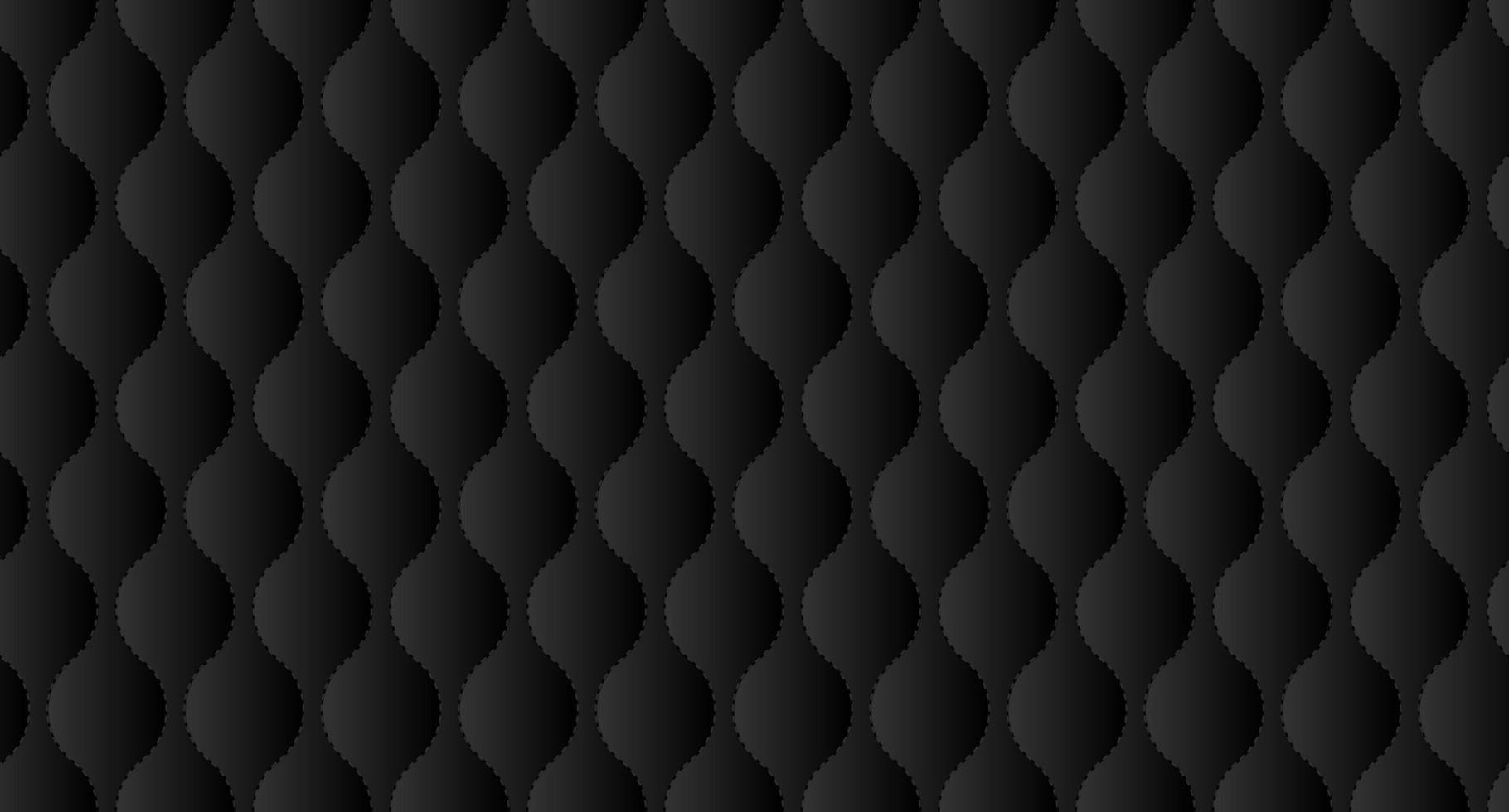 Simple upholstery quilted background. Black leather texture sofa backdrop. Vector illustration