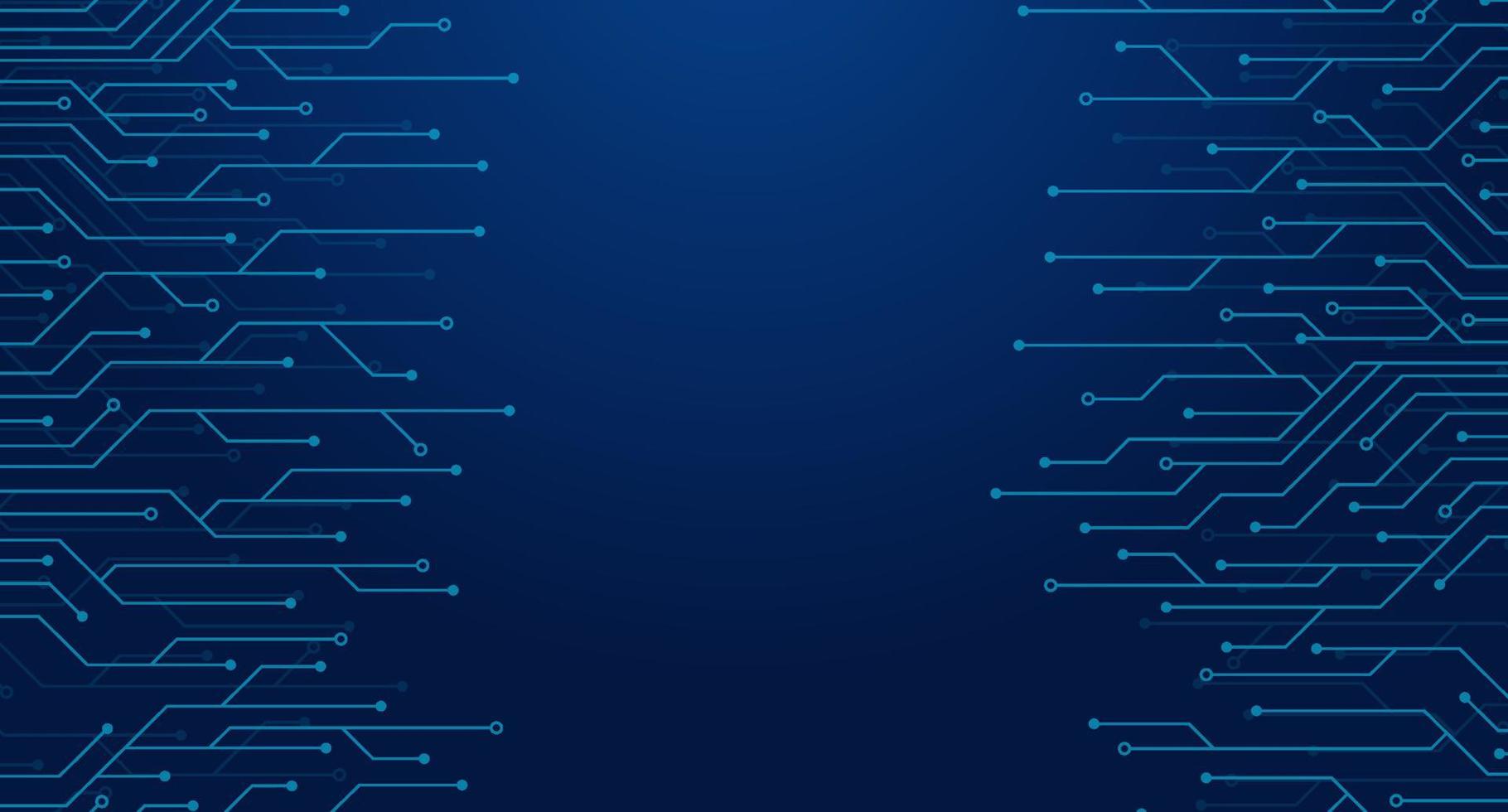 Modern technology circuit board texture background. Futuristic blue circuit board background. Quantum computer technology. Vector illustration