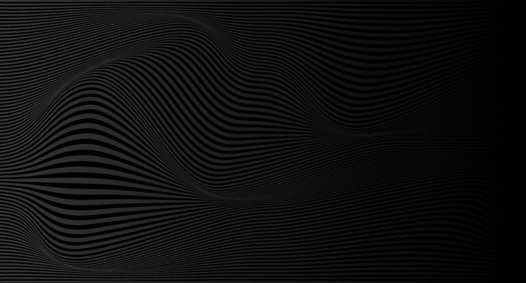 Abstract black vector background with stripes. Abstract black gradient background. Shiny black texture. Vector illustration