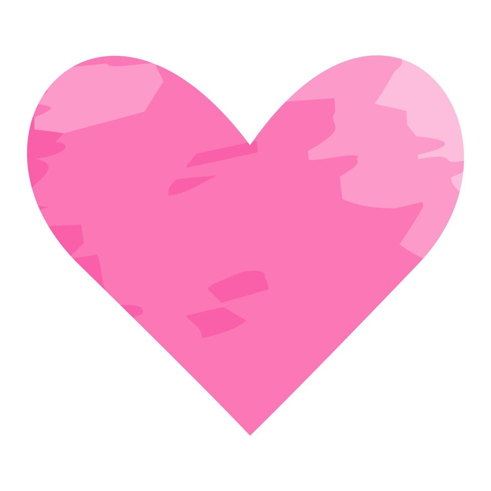 corazón abstracto para el día de san valentín en forma de acuarela en tonos rosa pálido de moda. diseño para tarjetas vector