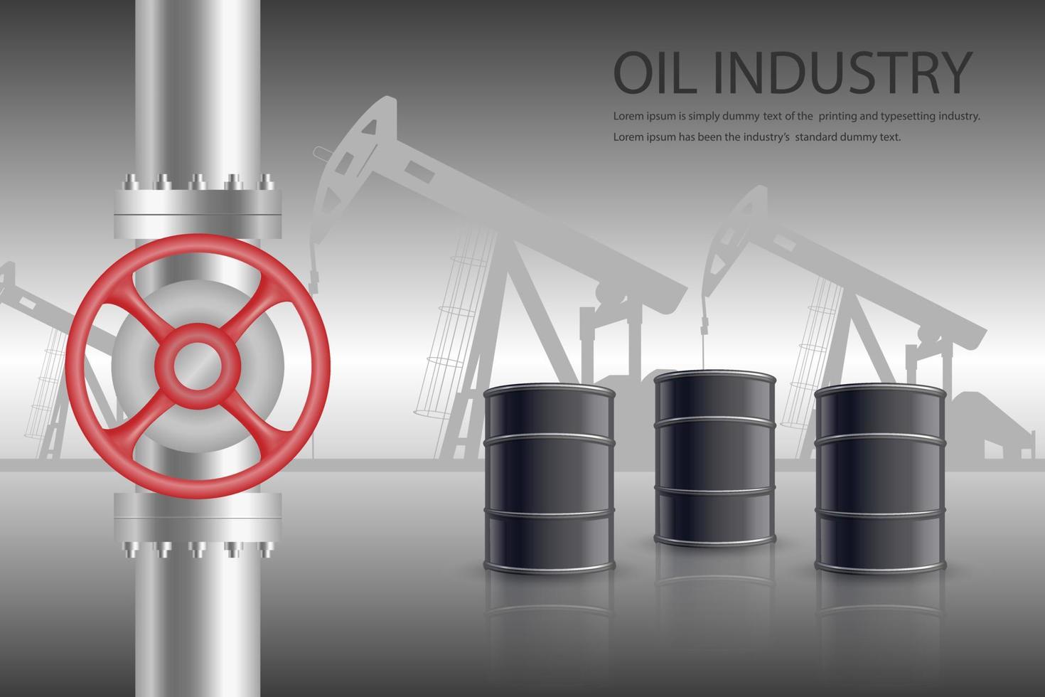 tuberías de gas o petróleo con barriles. oleoducto y gasoducto vector