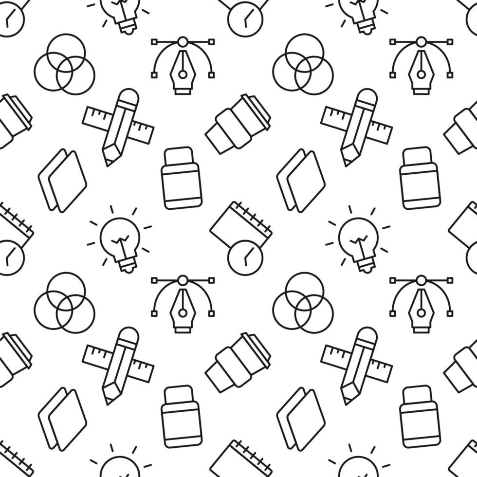 Seamless repeating pattern of art and web design for web sites, wrapping, printing, postcards, web sites, apps vector