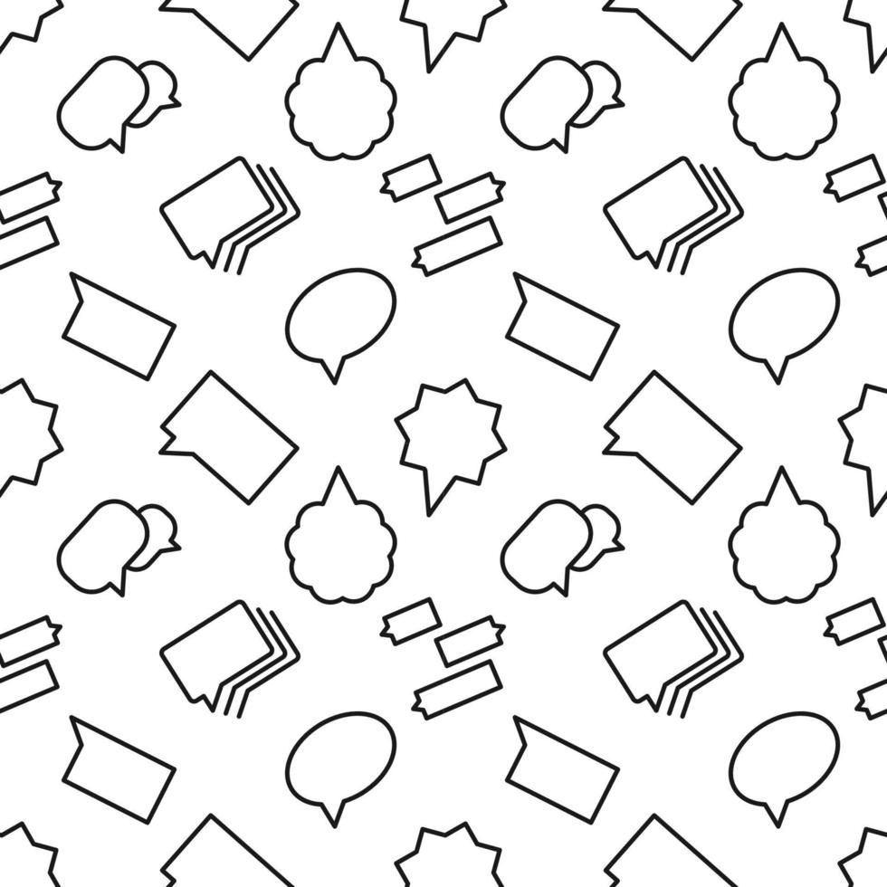 Vector seamless pattern of speech bubbles for web sites, wrapping, printing, postcards, web sites, apps