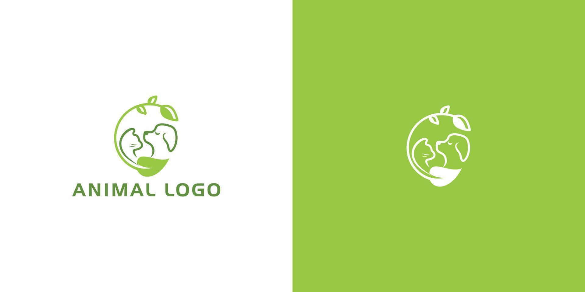 plantilla de diseño del logotipo de la tienda de mascotas ector. etiqueta de icono de animal moderno para tienda, clínica veterinaria, hospital, refugio, servicios de negocios. vector