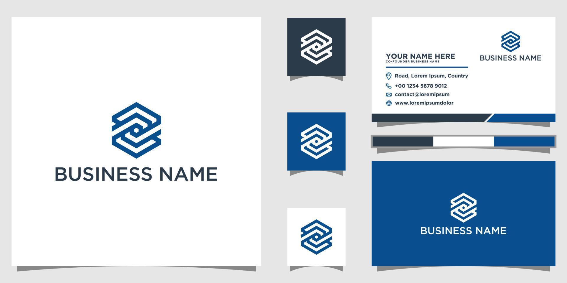 Icon design element with business card template vector