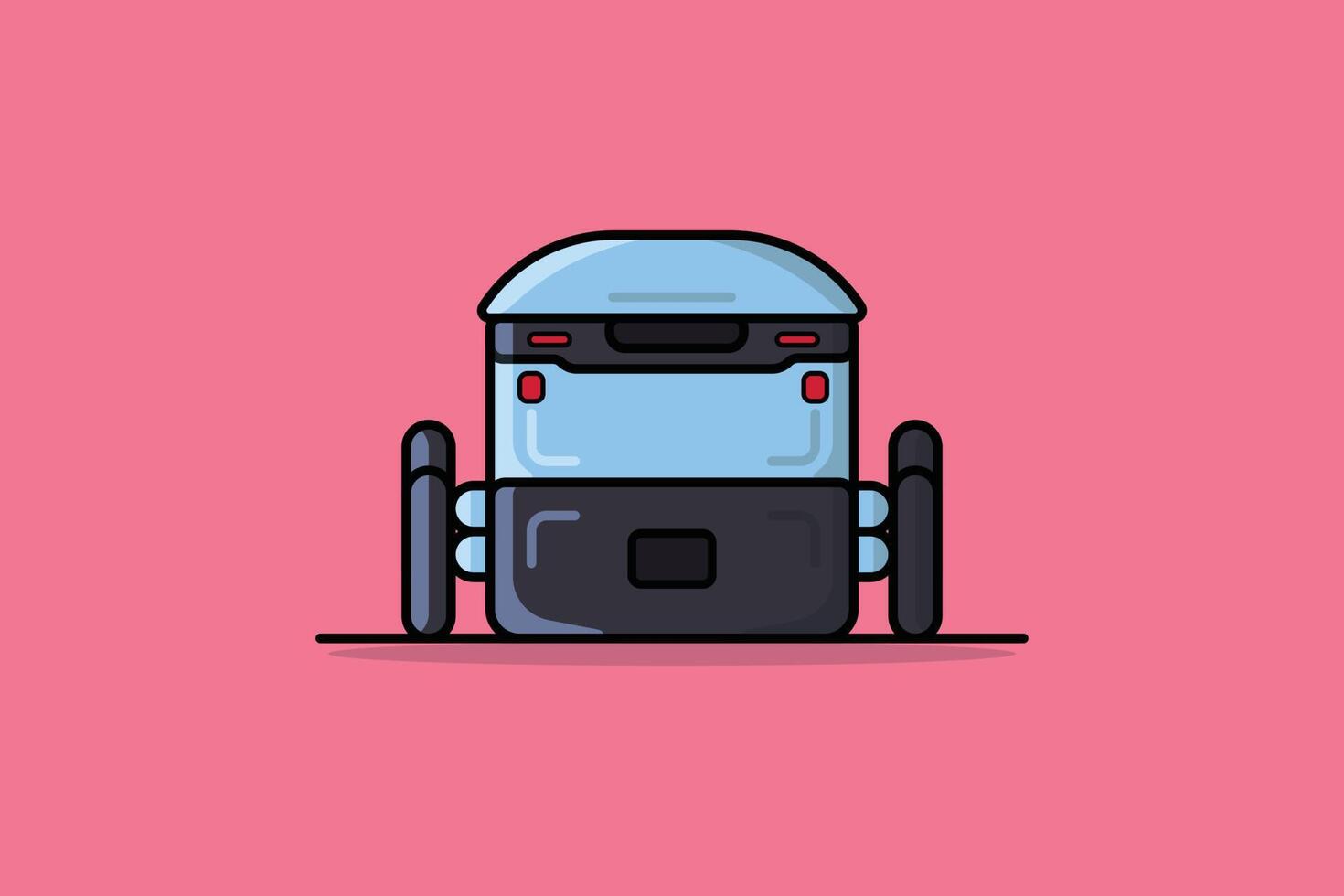 Modern Robot Food Delivery vector illustration. Science and Technology object icon concept. Food safe and good delivered by robot machine vector design. Robot delivery and new technology concept.