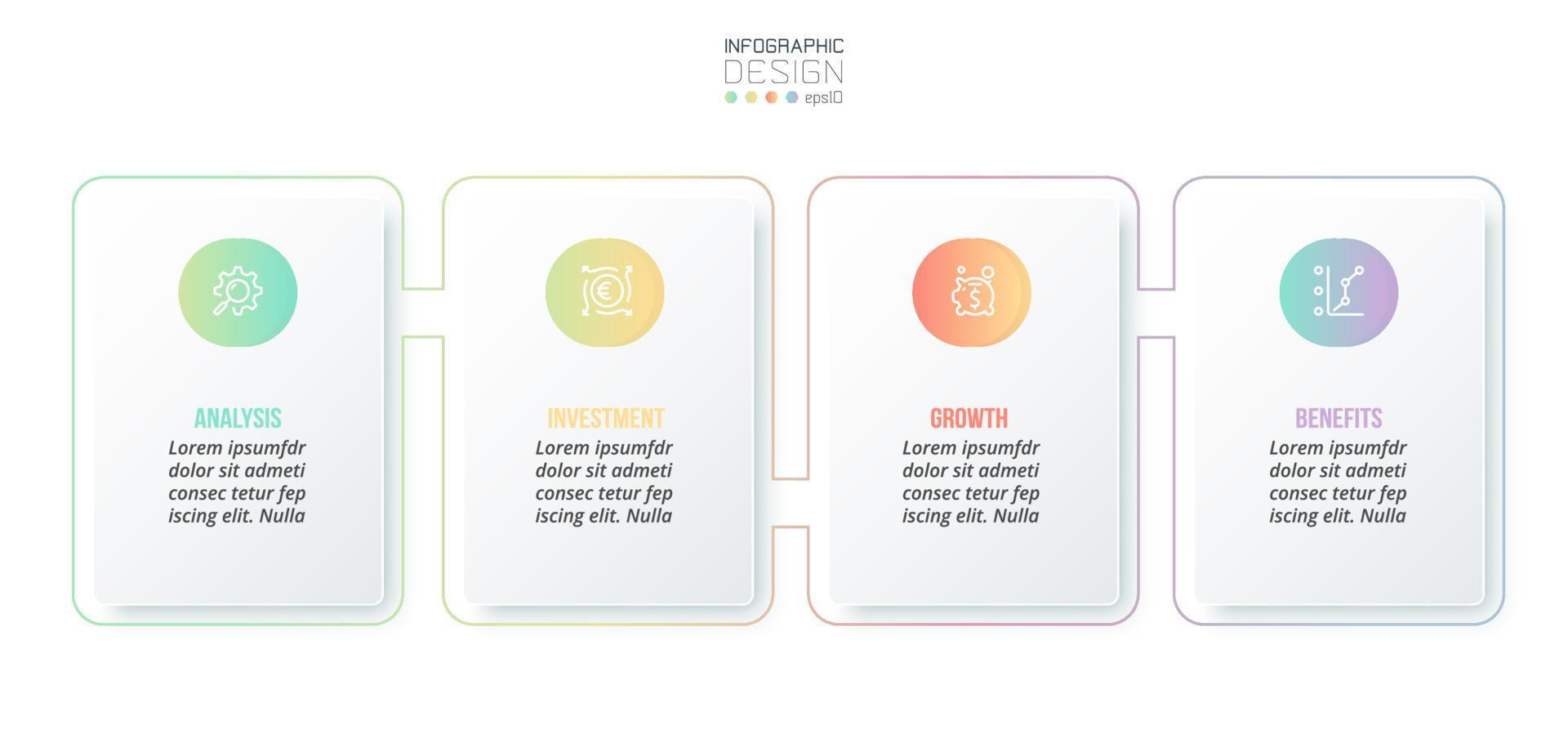 Infographic template business concept with option. vector
